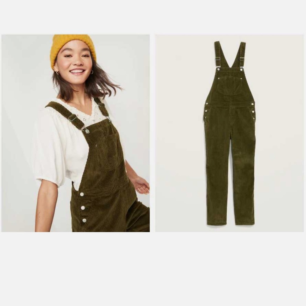 Madewell corduroy overalls in olive